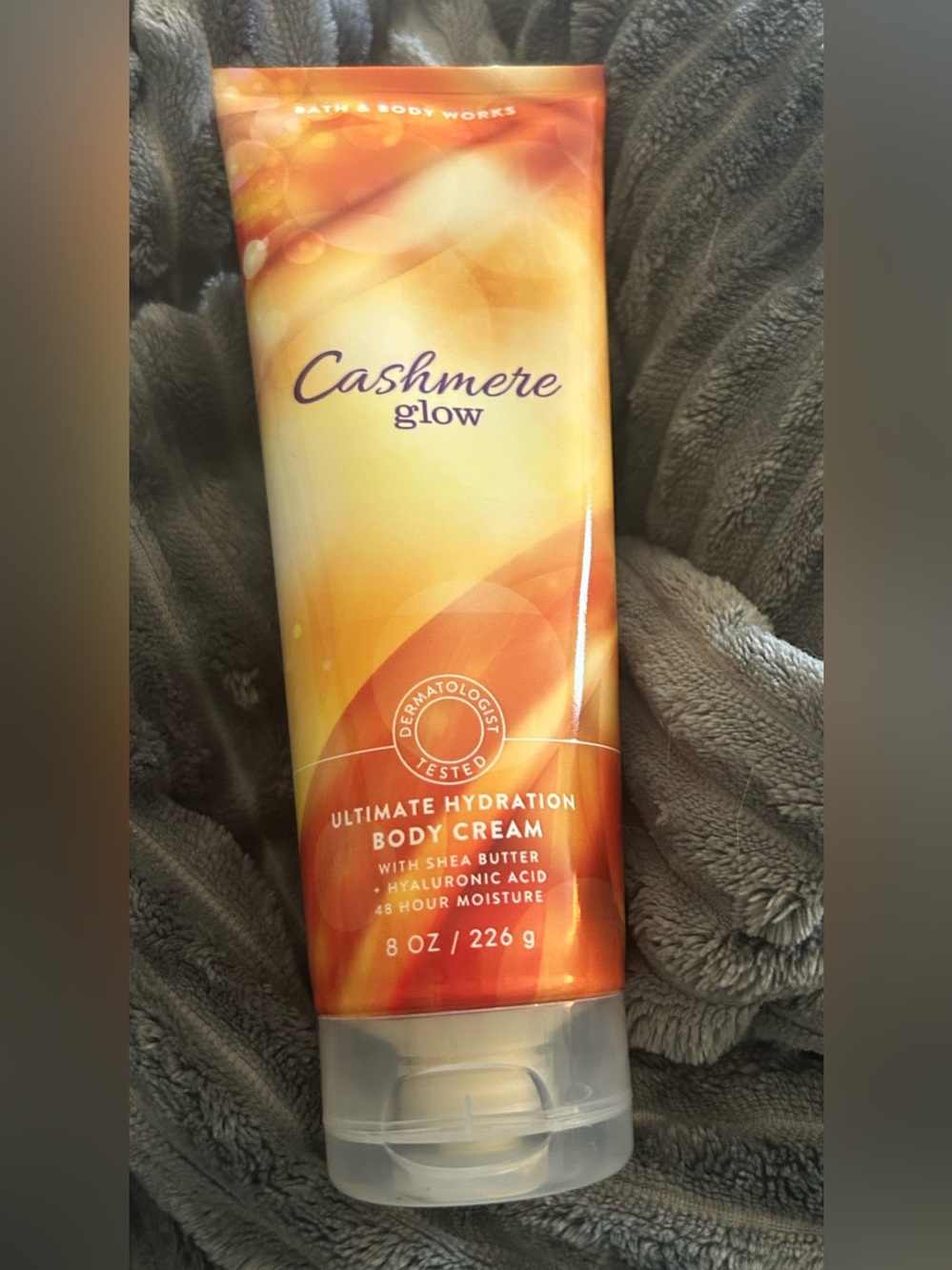 Bath & Body Works Cashmere Glow Body Cream - Orange & Gold Packaging